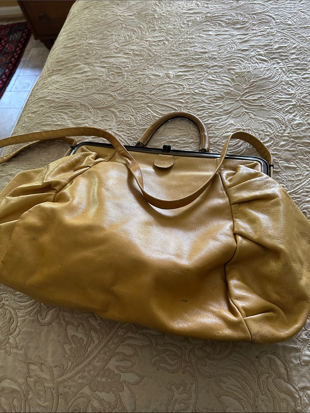Spacious Women's Tote Bag in Mustard Yellow